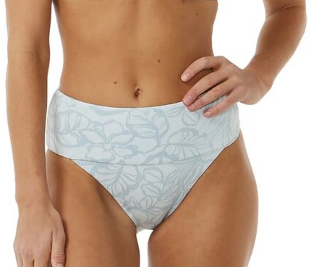 2/$15 NWT Rip Curl 2-Tone Blue Floral Bikini Bottoms M